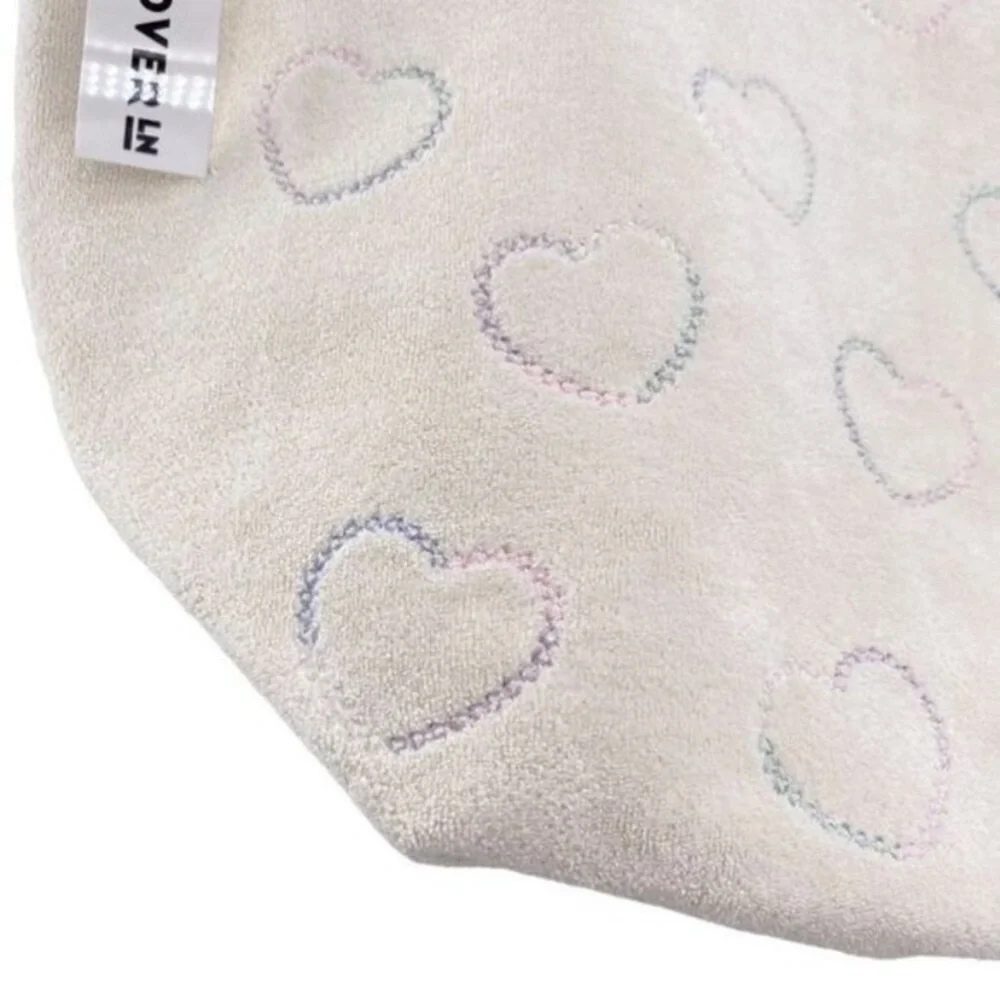 Stoney Clover Lane Terry Embroidered Hearts Zip Top Tote Bag